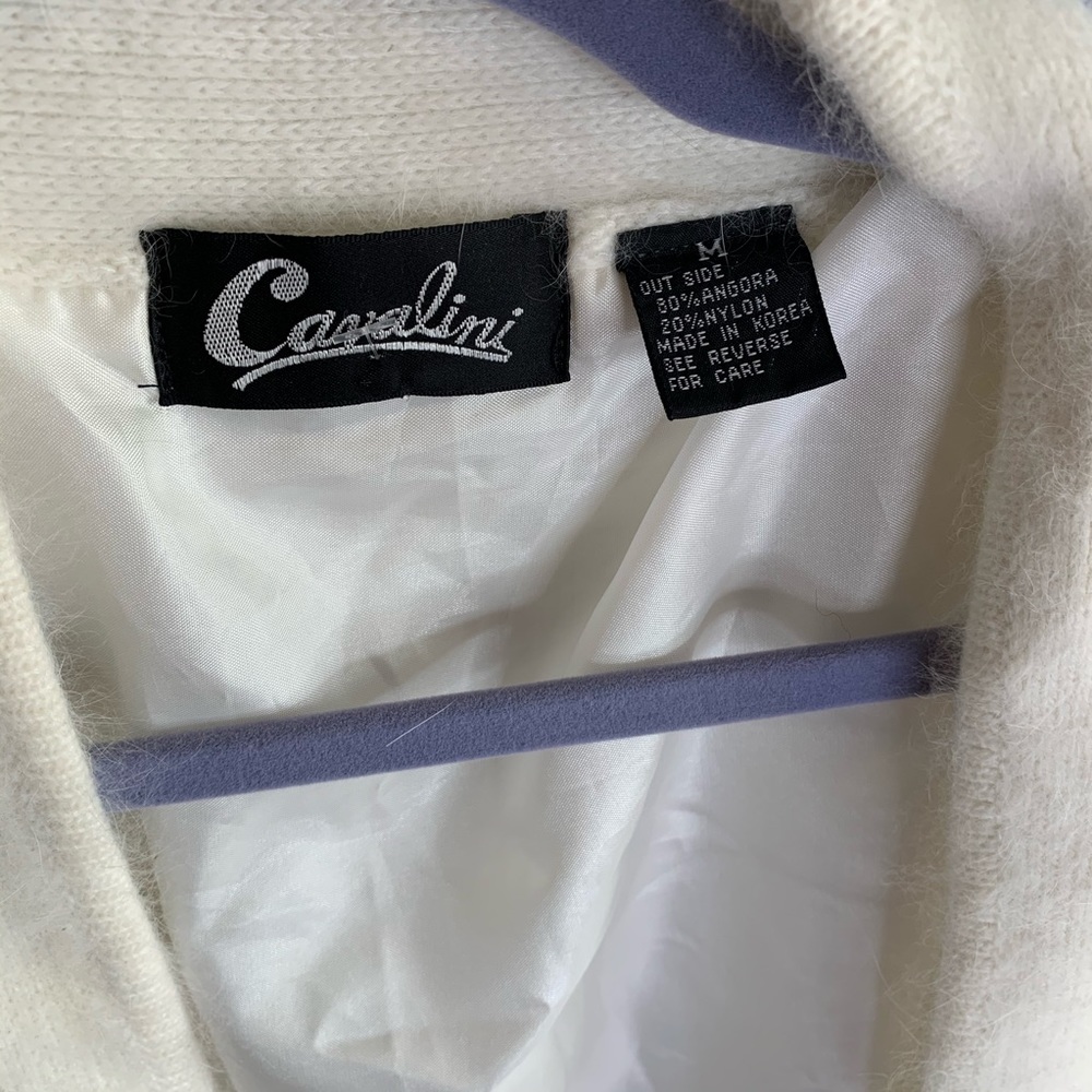 Vintage Cavalini Angora Beaded Sweater Top MED - Picture 3 of 6